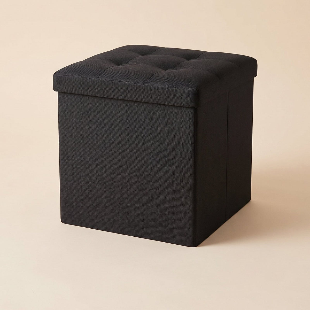 NEST | Petit pouf coffre pliable | Nomaï – noir