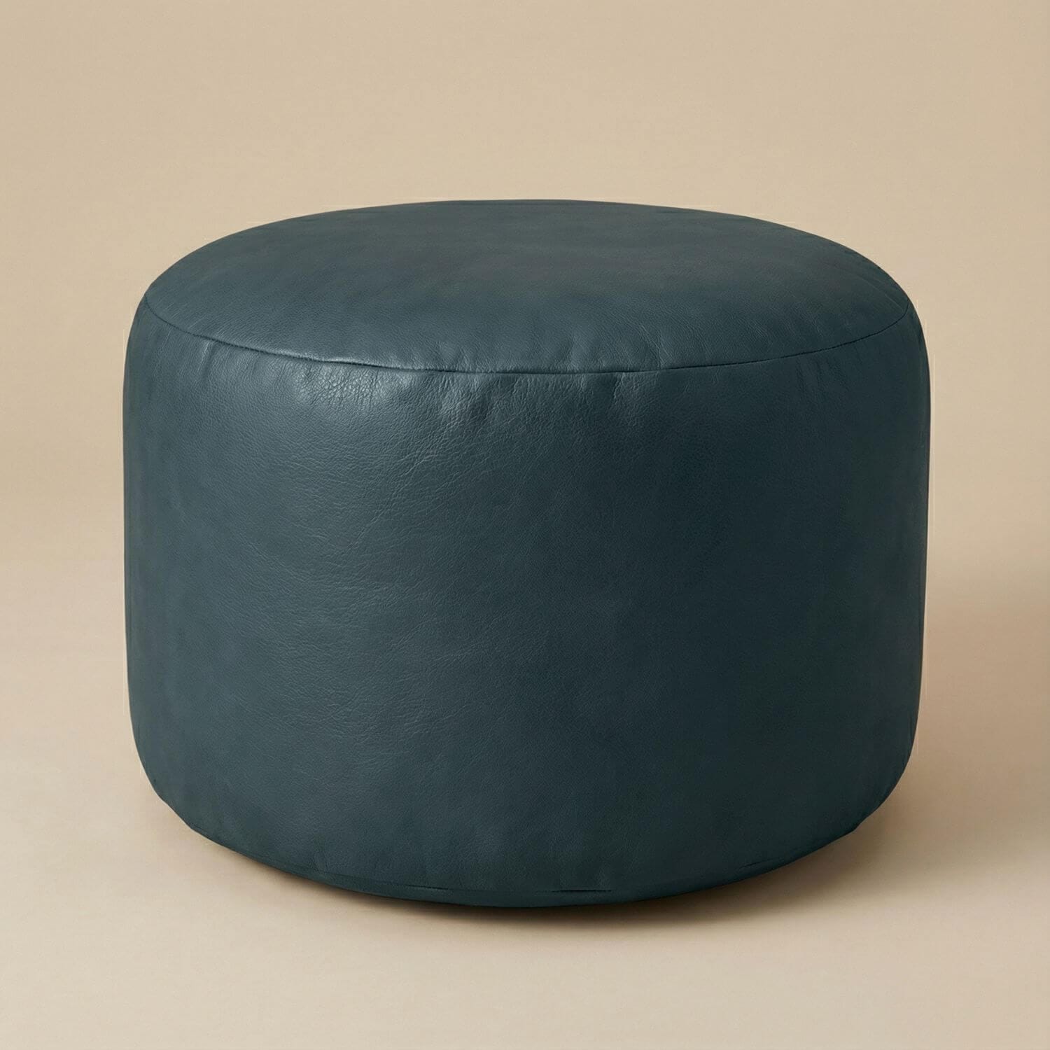 Pouf blanc rond | Nomaï Bleu