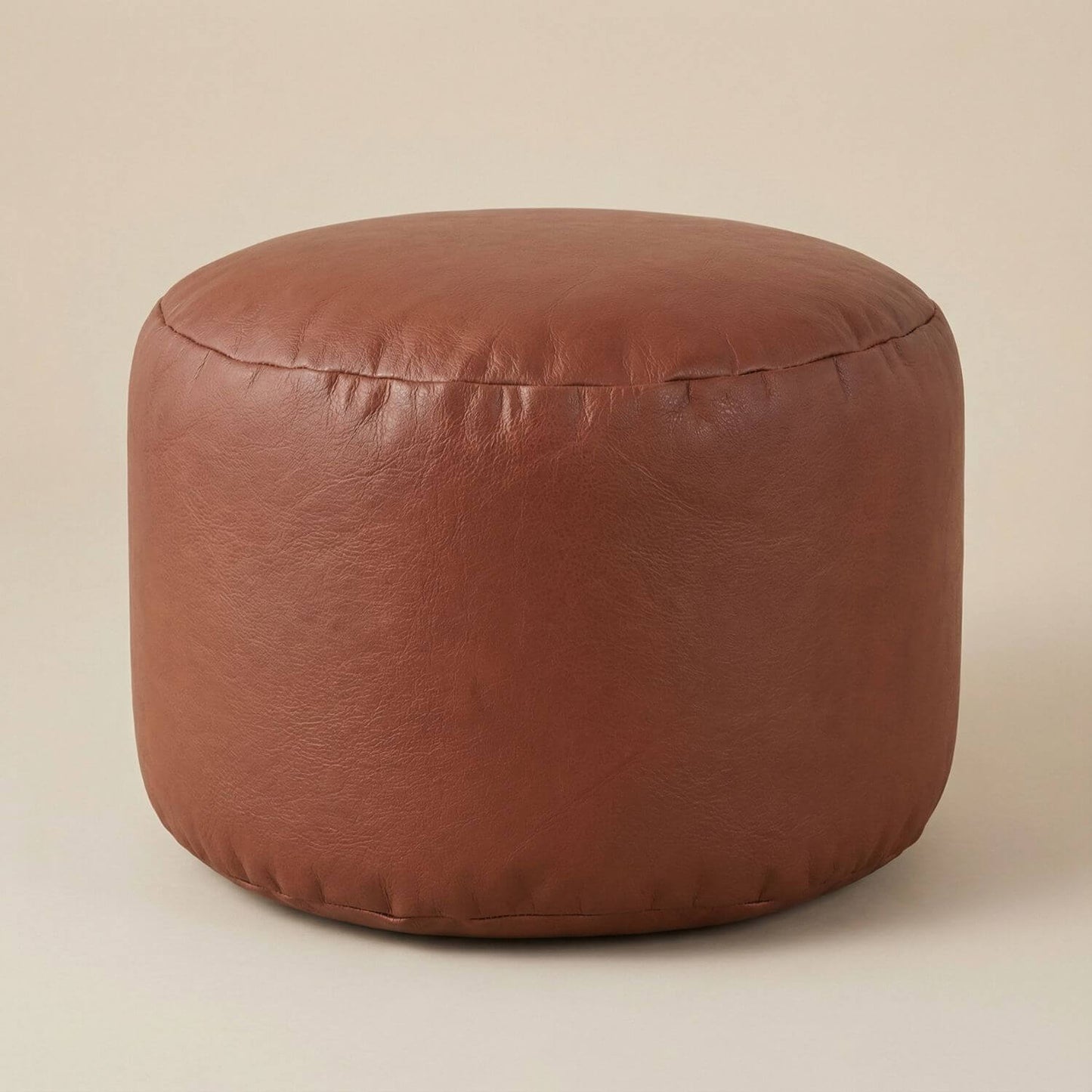 Pouf blanc rond | Nomaï Marron