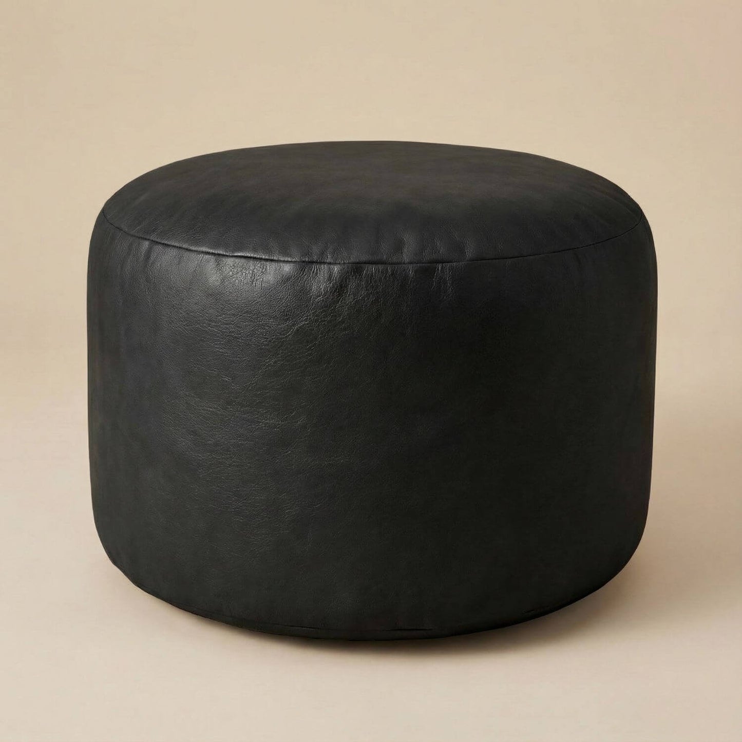 Pouf blanc rond | Nomaï Noir