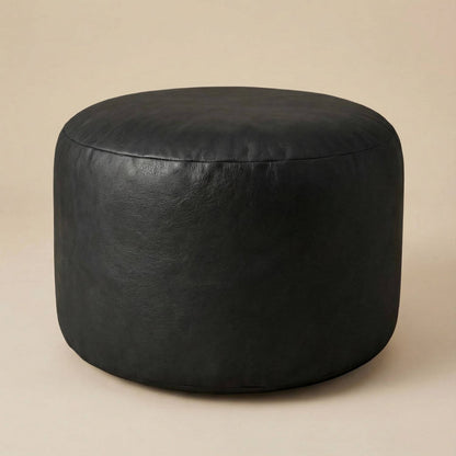 Pouf blanc rond | Nomaï Noir