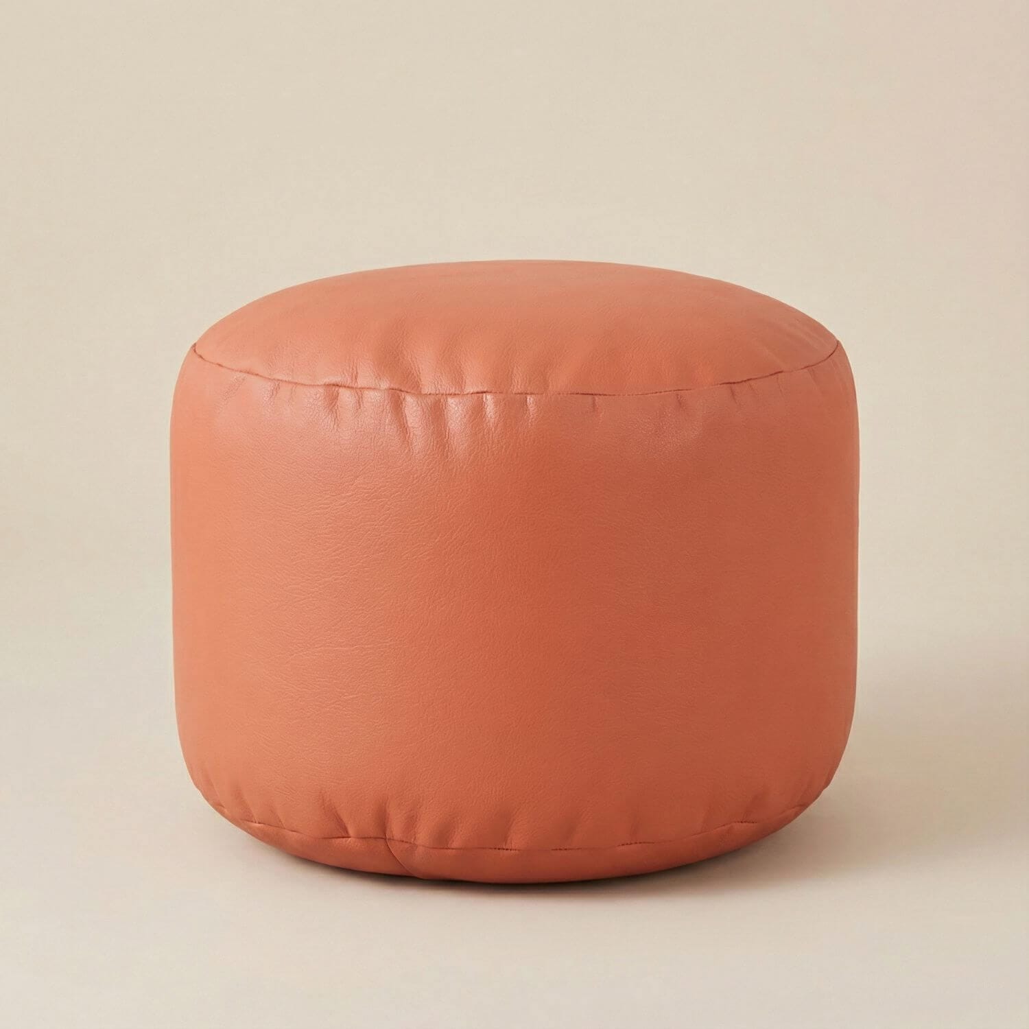 Pouf blanc rond | Nomaï Orange