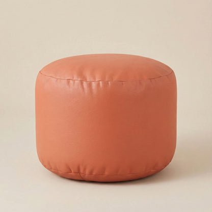 Pouf blanc rond | Nomaï Orange