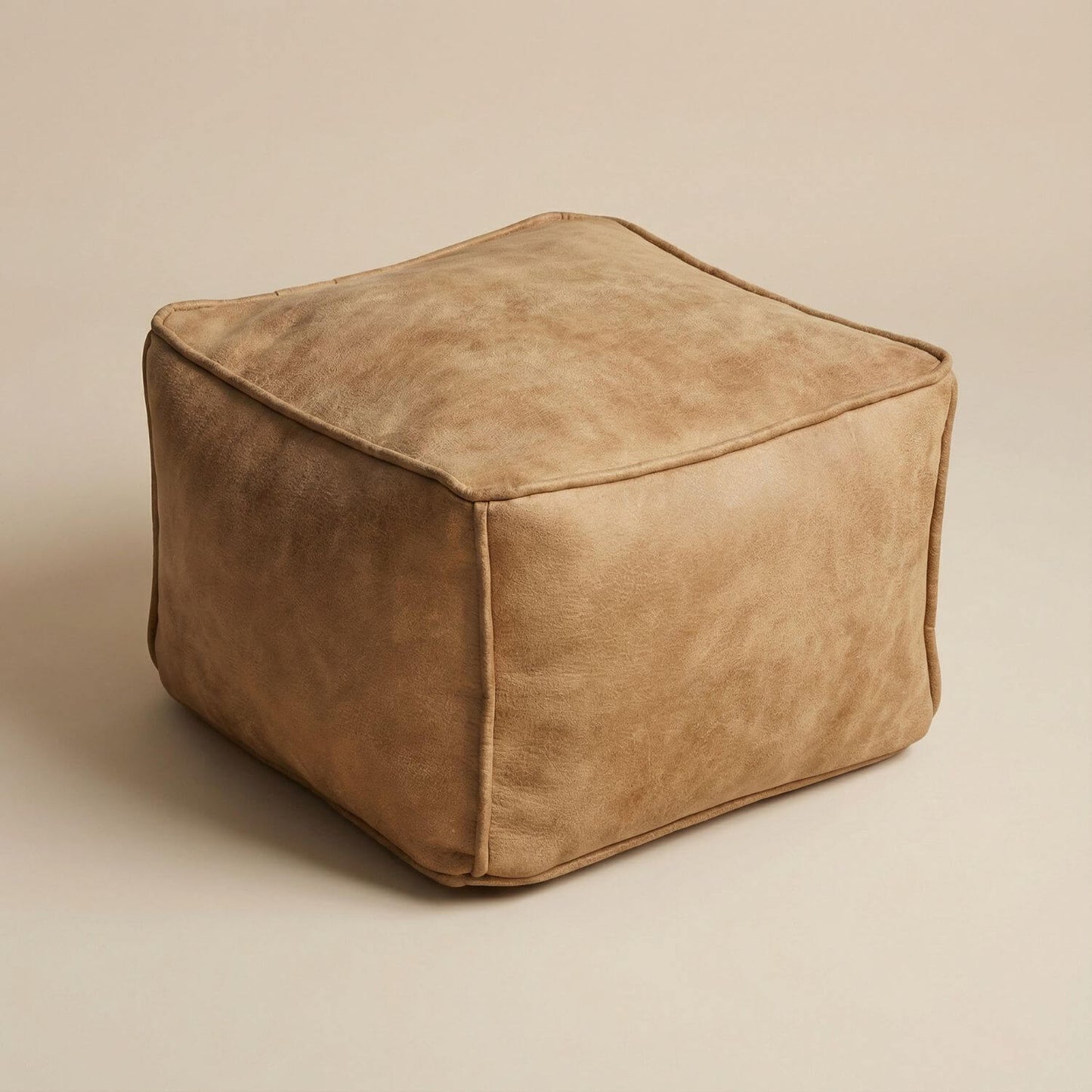 Pouf carré salon design | Nomaï Beige