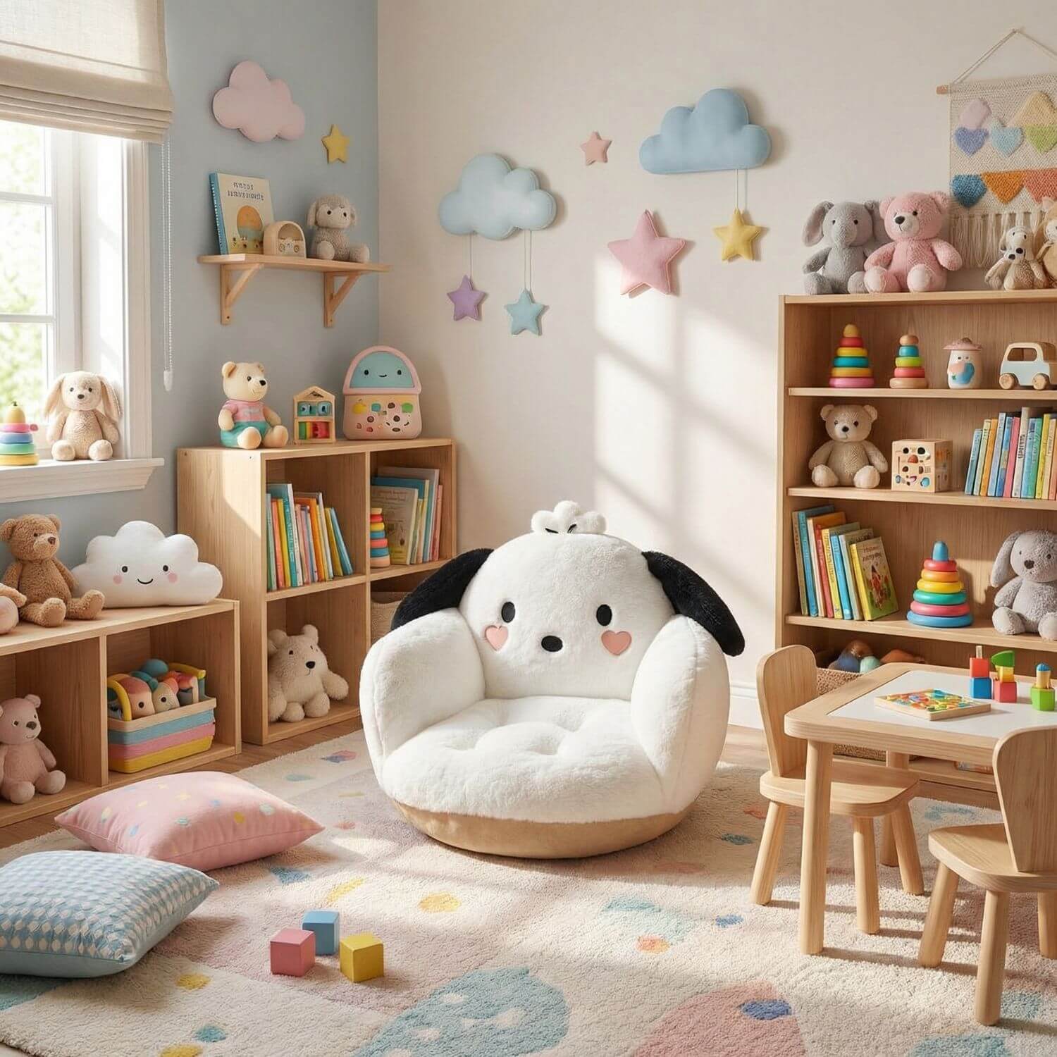 Pouf chien pour enfant | Nomaï Blanc