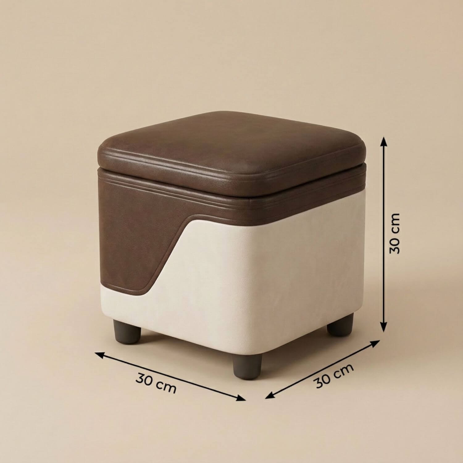 Pouf coffre cuir | Nomaï