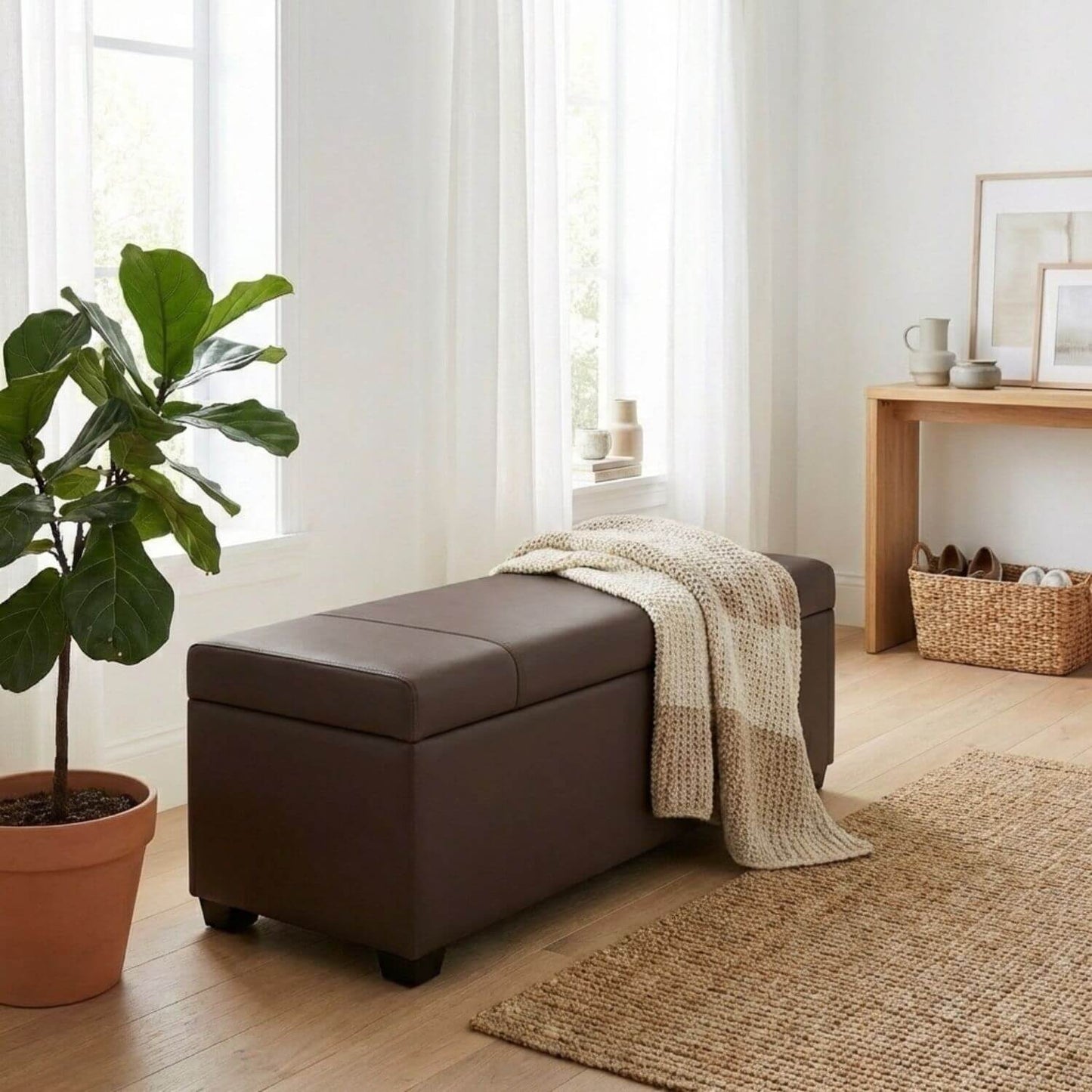 Pouf coffre de rangement design | Nomaï