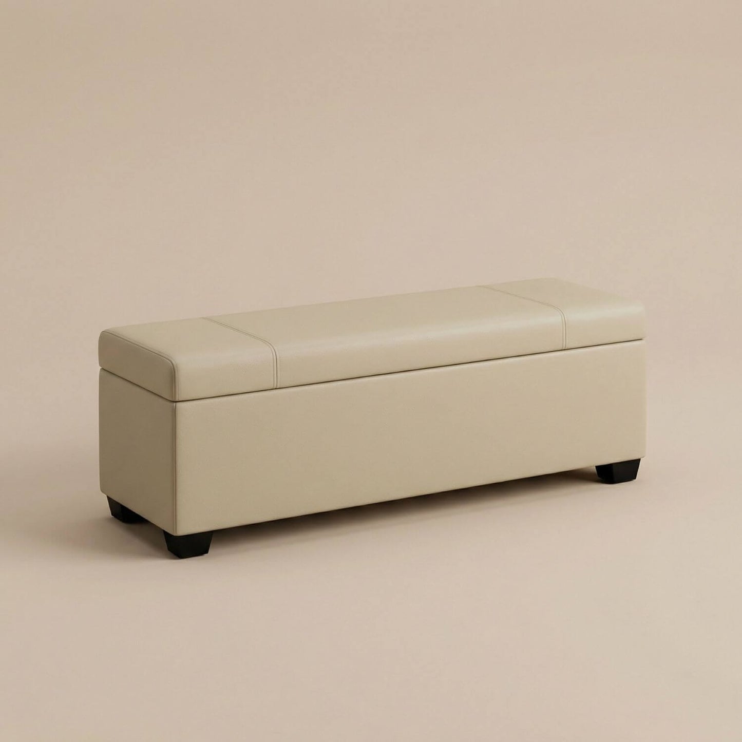Pouf coffre de rangement design | Nomaï Beige