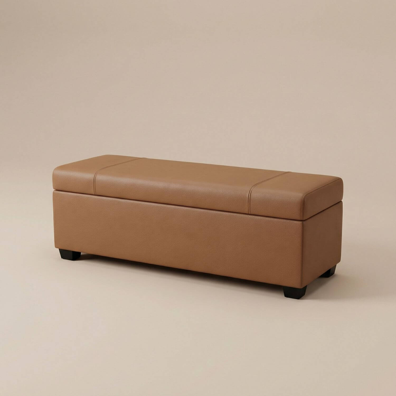 Pouf coffre de rangement design | Nomaï Caramel