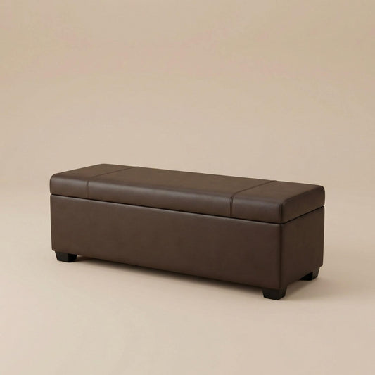 Pouf coffre de rangement design | Nomaï Marron