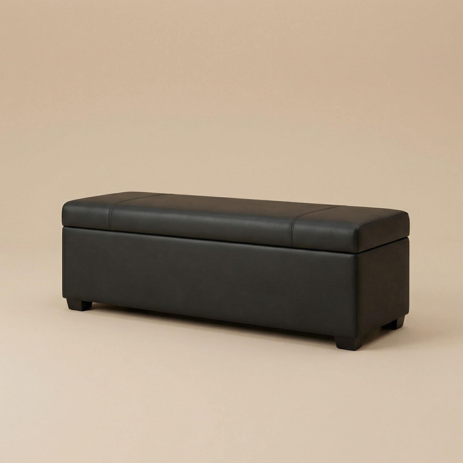 Pouf coffre de rangement design | Nomaï Noir