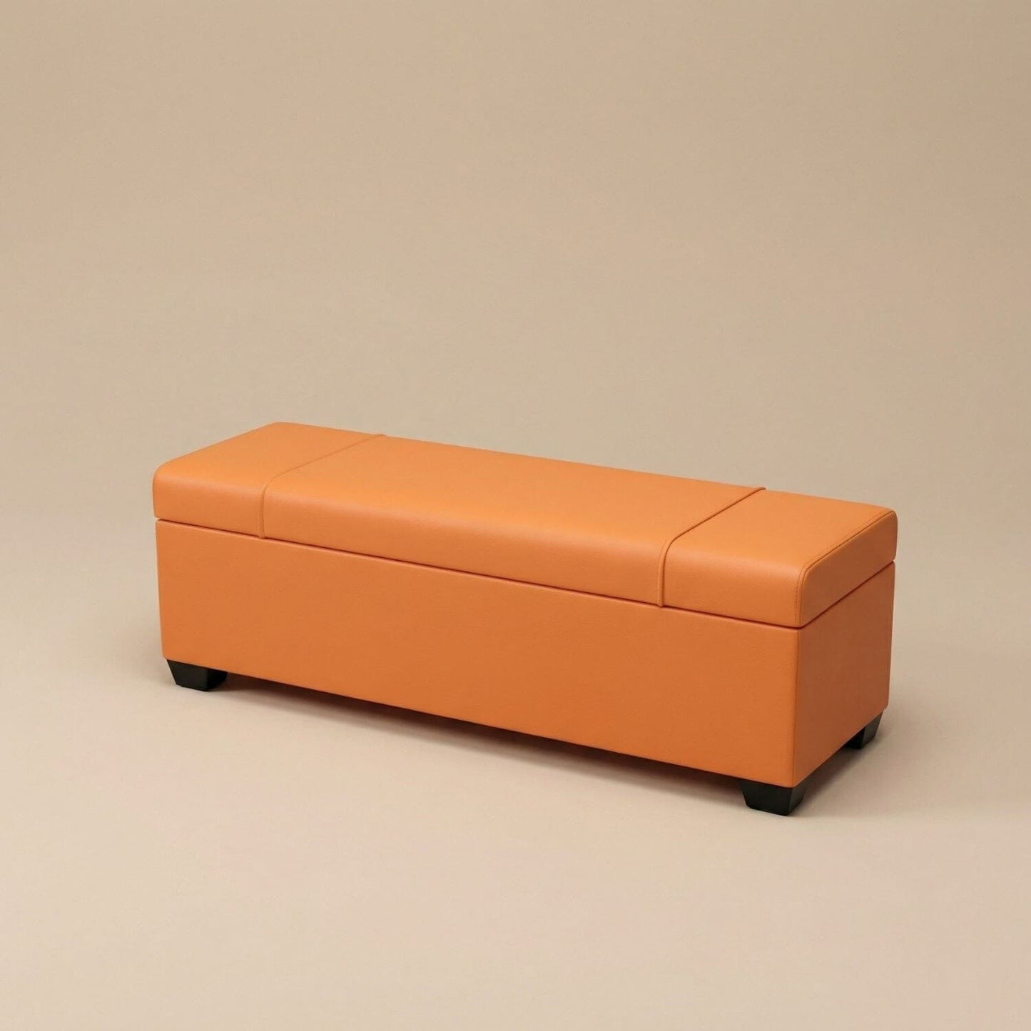 Pouf coffre de rangement design | Nomaï Orange