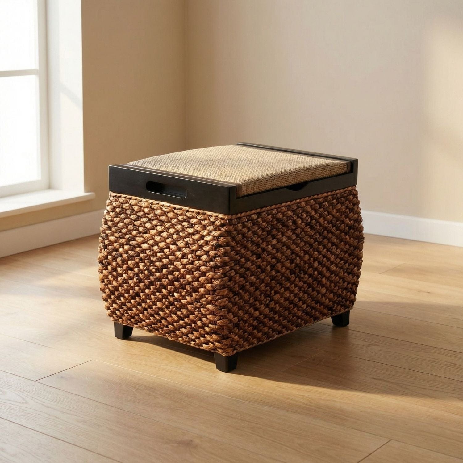Pouf coffre en bois | Nomaï