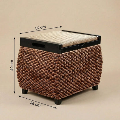 Pouf coffre en bois | Nomaï