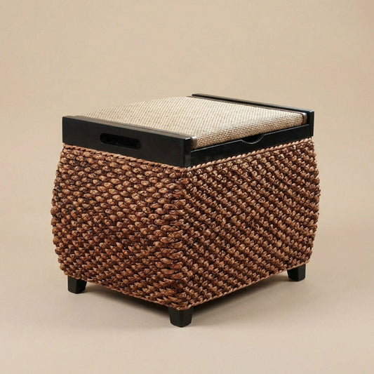 Pouf coffre en bois | Nomaï Café