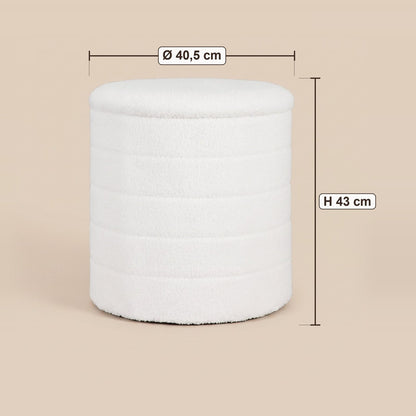 NEST | Pouf coffre rond teddy | Nomaï – dimensions