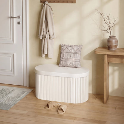 NEST | Pouf coffre velours cannelé | Nomaï – mise en situation 2