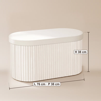 NEST | Pouf coffre velours cannelé | Nomaï – dimensions version banc