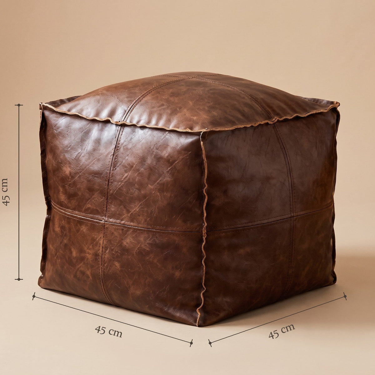 STOOLY | Pouf cube vintage | Nomaï – dimensions