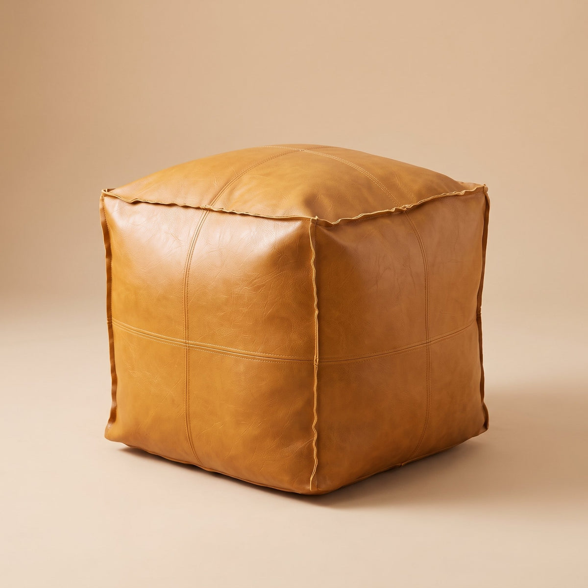 STOOLY | Pouf cube vintage | Nomaï – Jaune