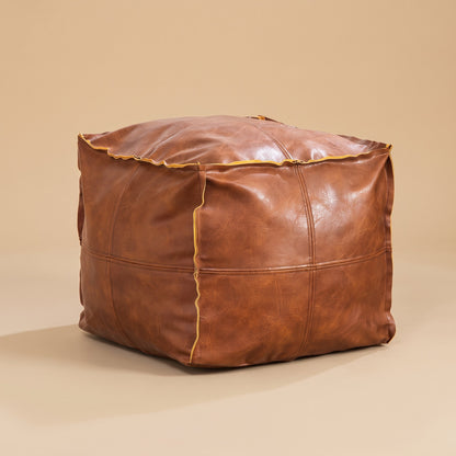 STOOLY | Pouf cube vintage | Nomaï – Marron