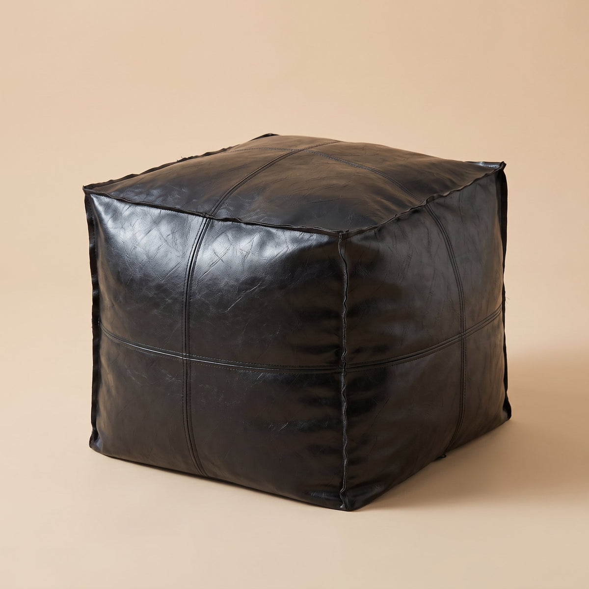 STOOLY | Pouf cube vintage | Nomaï – Noir