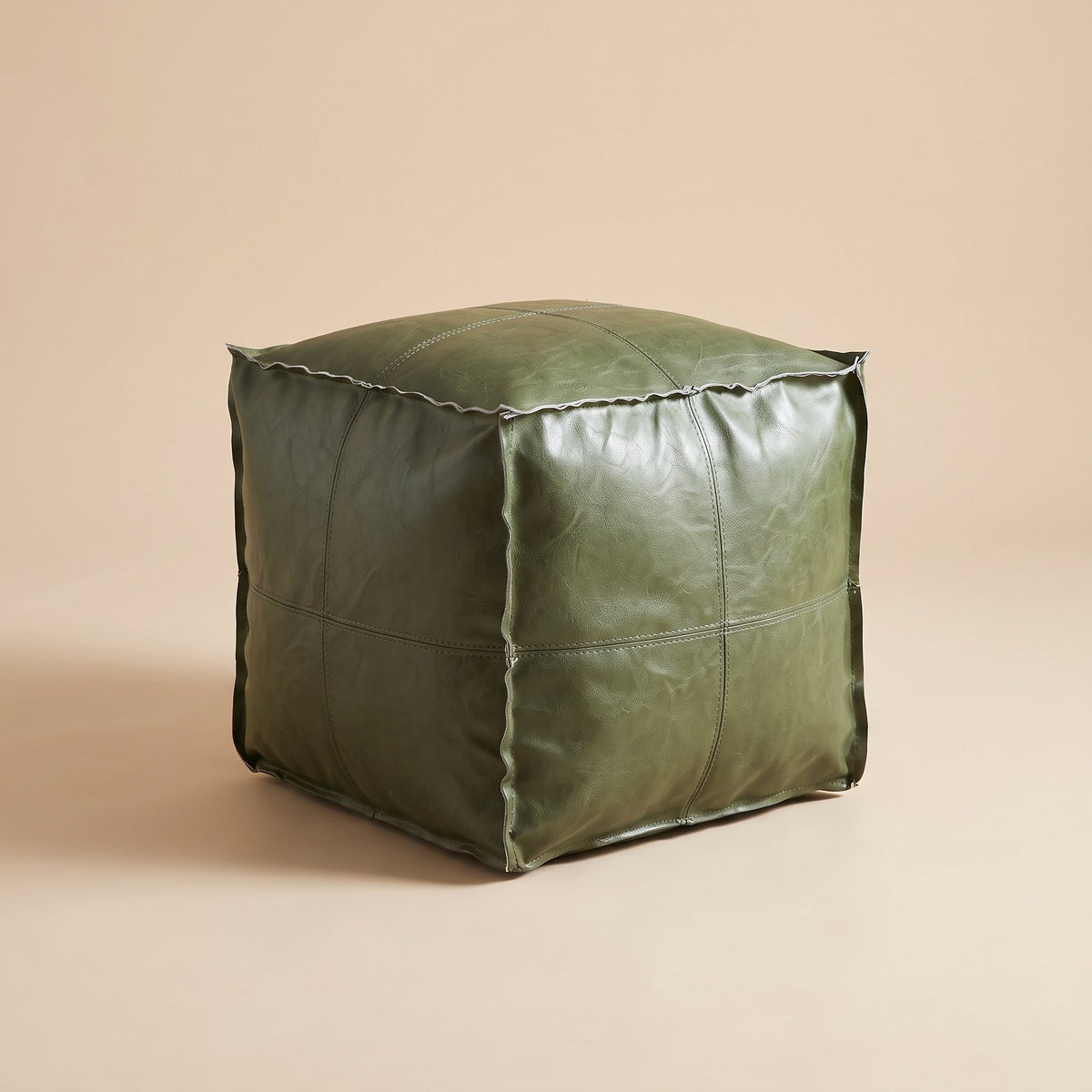 STOOLY | Pouf cube vintage | Nomaï – Vert