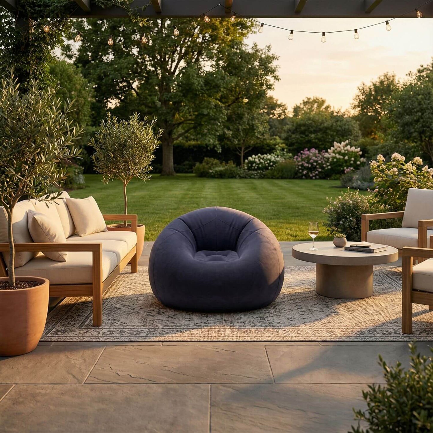 Pouf de jardin gonflable | Nomaï