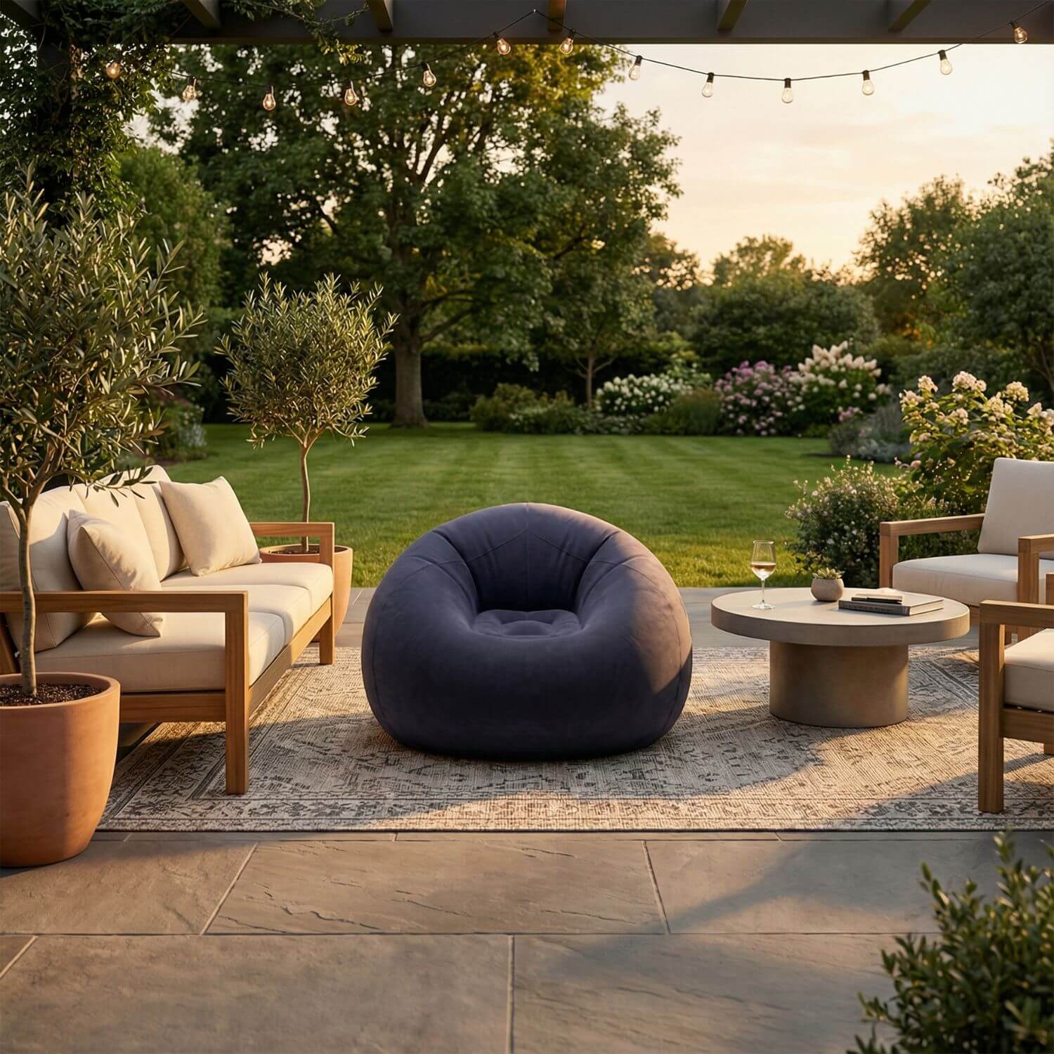 Pouf de jardin gonflable | Nomaï