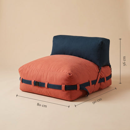 AURA | Pouf de sol avec dossier | Nomaï – dimensions