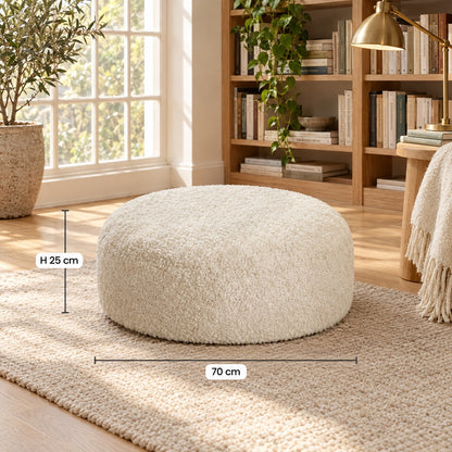 FOOTIA | Pouf de sol bouclette | Nomaï – dimensions