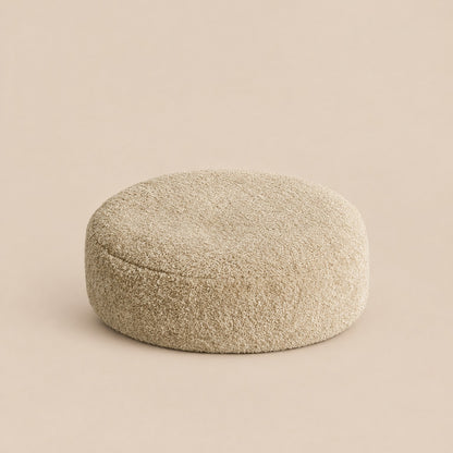 FOOTIA | Pouf de sol bouclette | Nomaï – Rond Ø 70 cm, beige