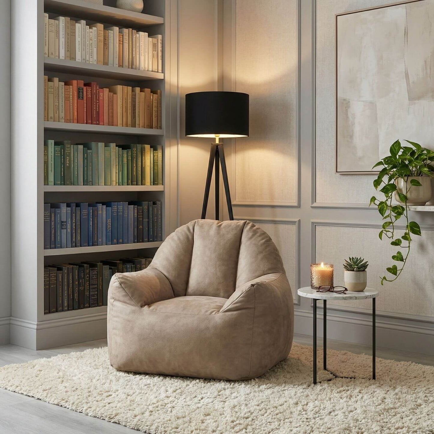 Pouf en cuir premium | Nomaï