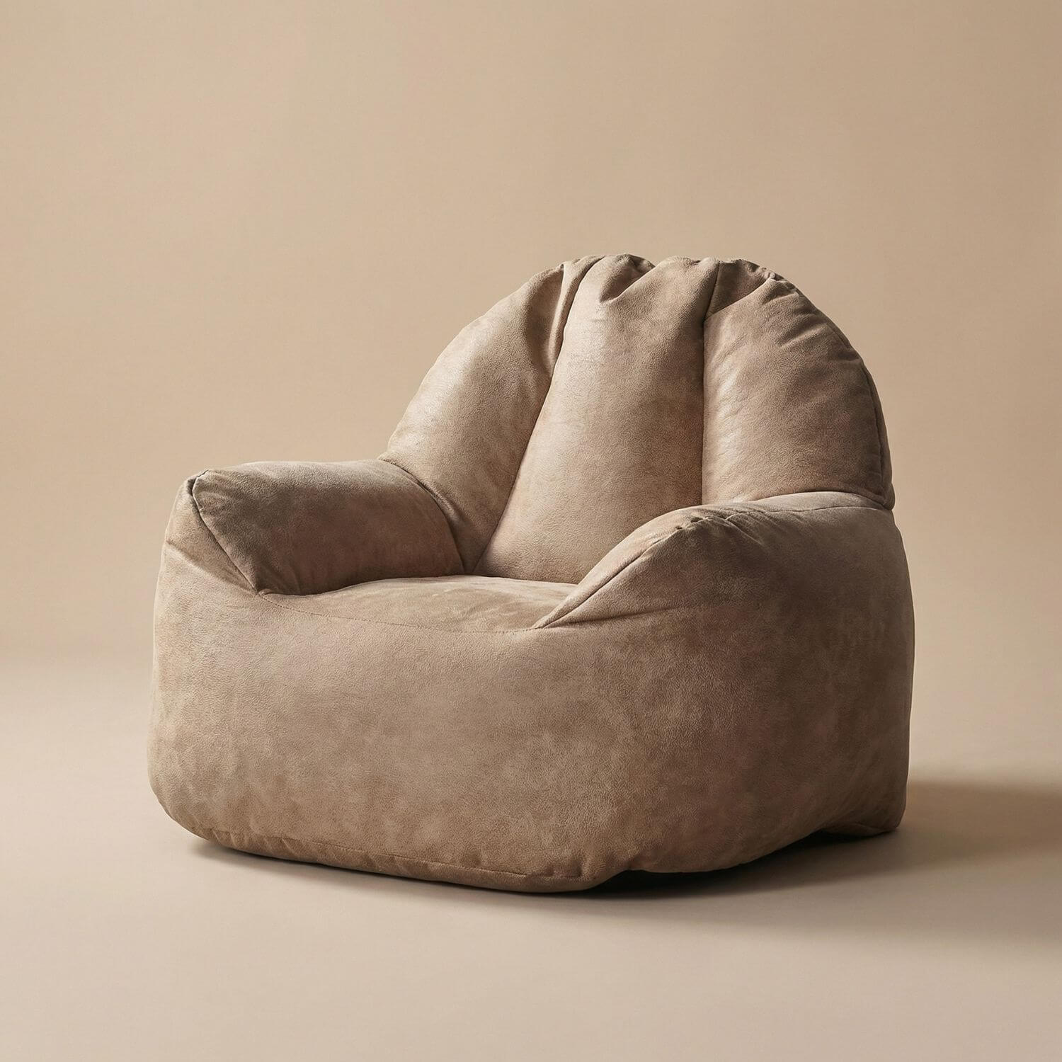 Pouf en cuir premium | Nomaï Beige