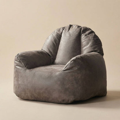 Pouf en cuir premium | Nomaï Gris