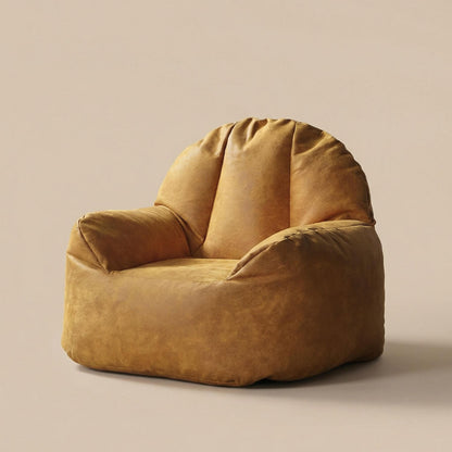 Pouf en cuir premium | Nomaï Jaune