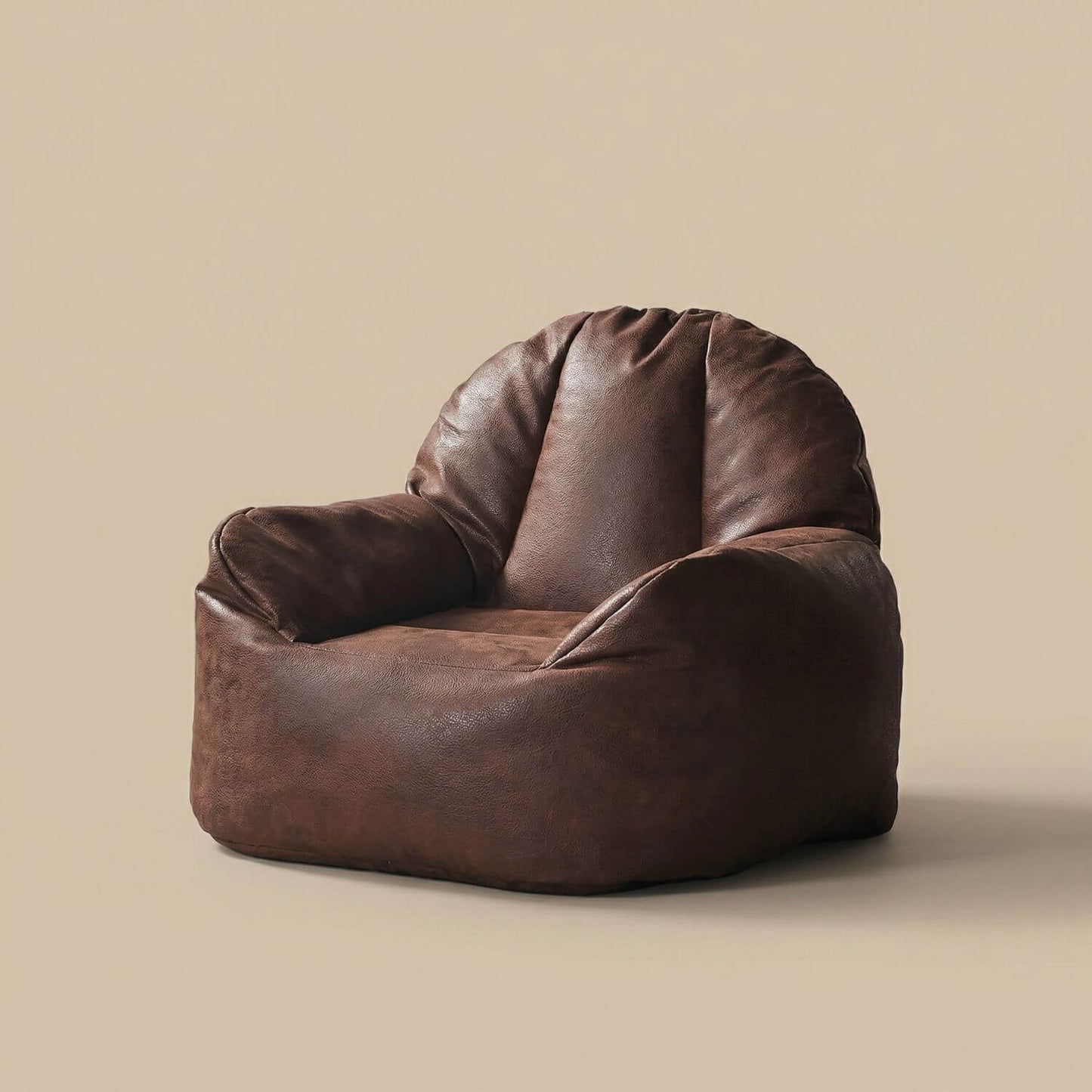 Pouf en cuir premium | Nomaï Marron