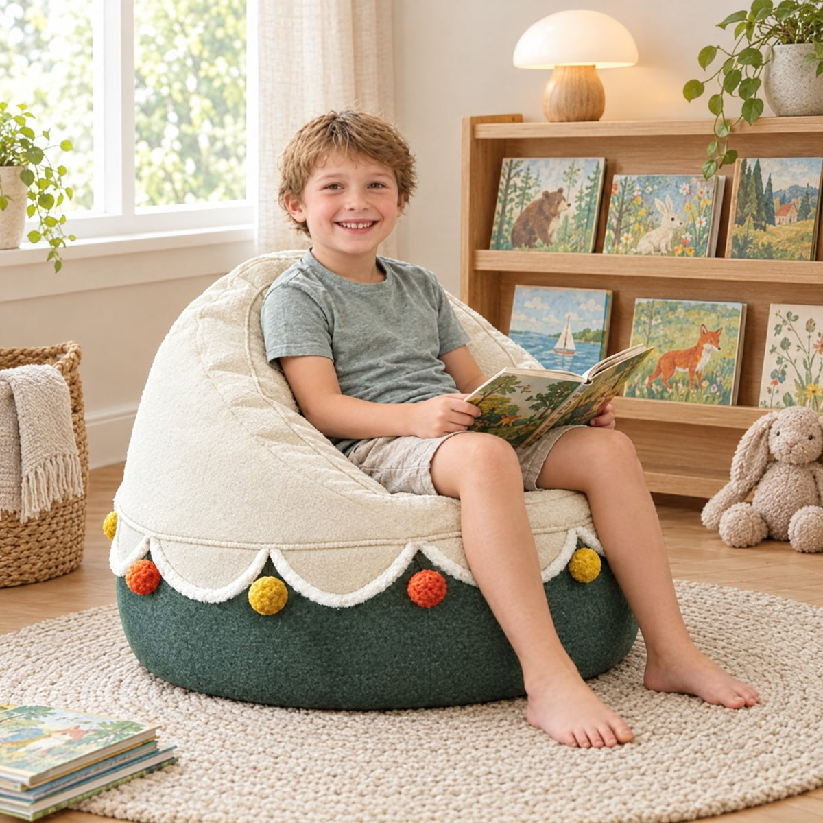 MINI | Pouf enfant cocon d'angle | Nomaï – ambiance 3