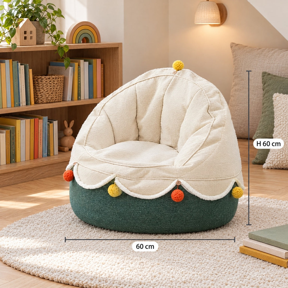 MINI | Pouf enfant cocon d'angle | Nomaï – dimensions