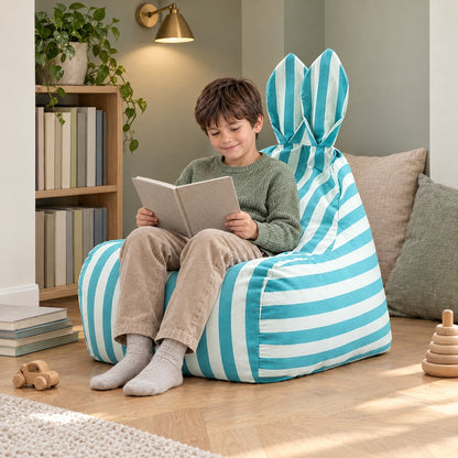 MINI | Pouf enfant lapin coton | Nomaï – ambiance 3