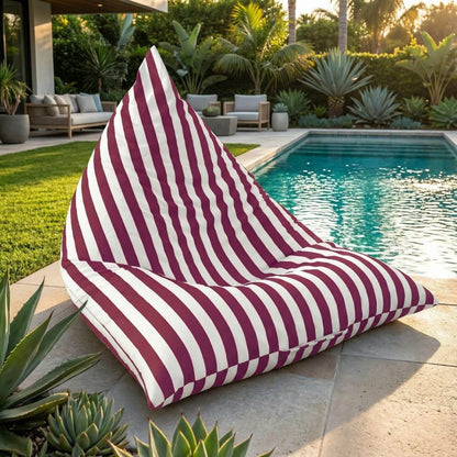 Pouf extérieur rayé | Nomaï