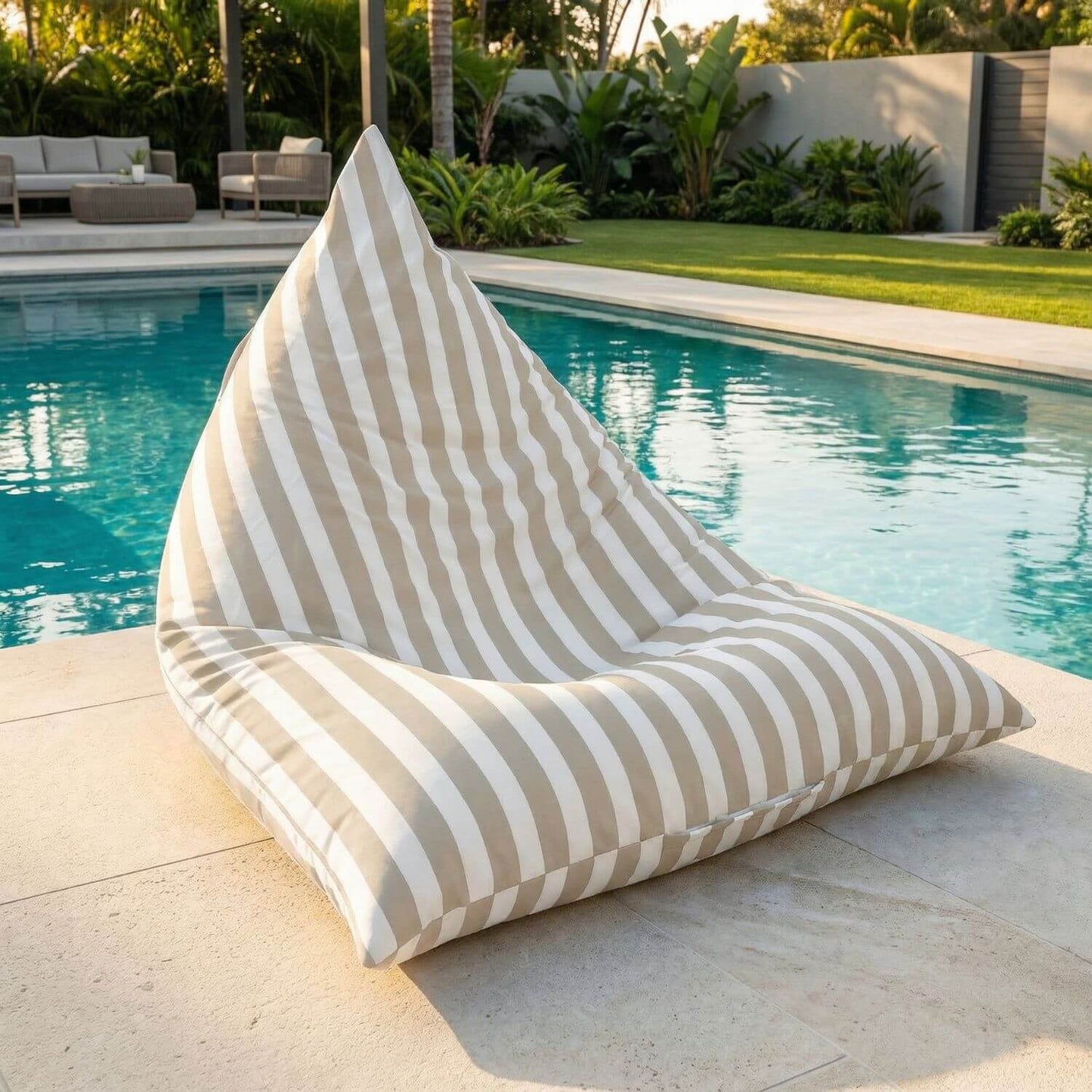 Pouf extérieur rayé | Nomaï
