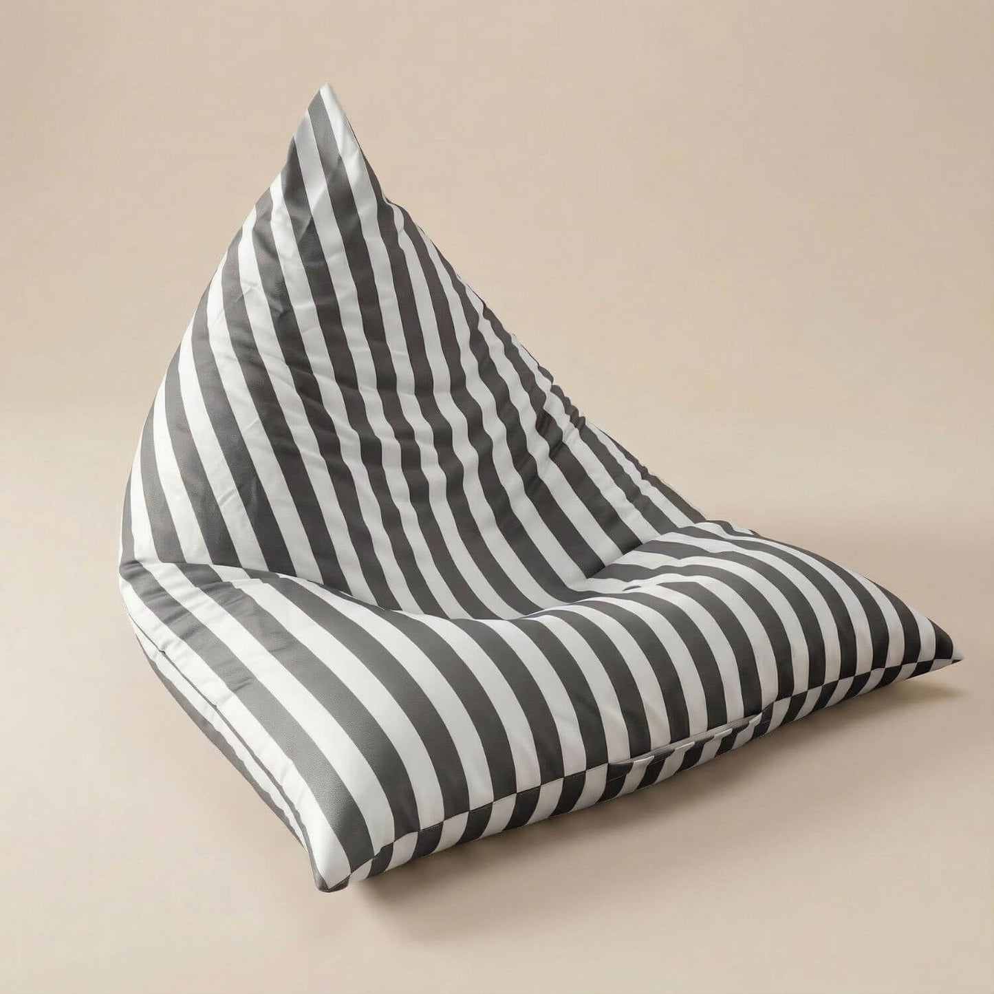 Pouf extérieur rayé | Nomaï Gris foncé