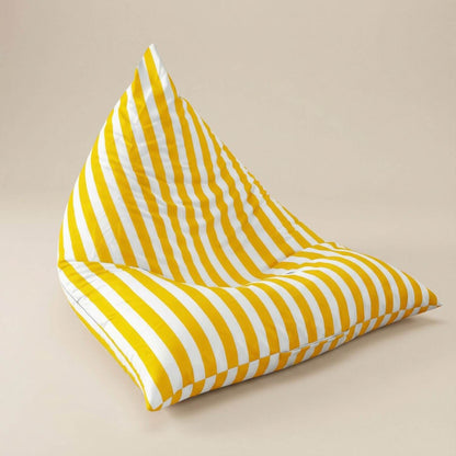 Pouf extérieur rayé | Nomaï Jaune