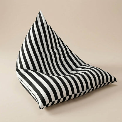 Pouf extérieur rayé | Nomaï Noir