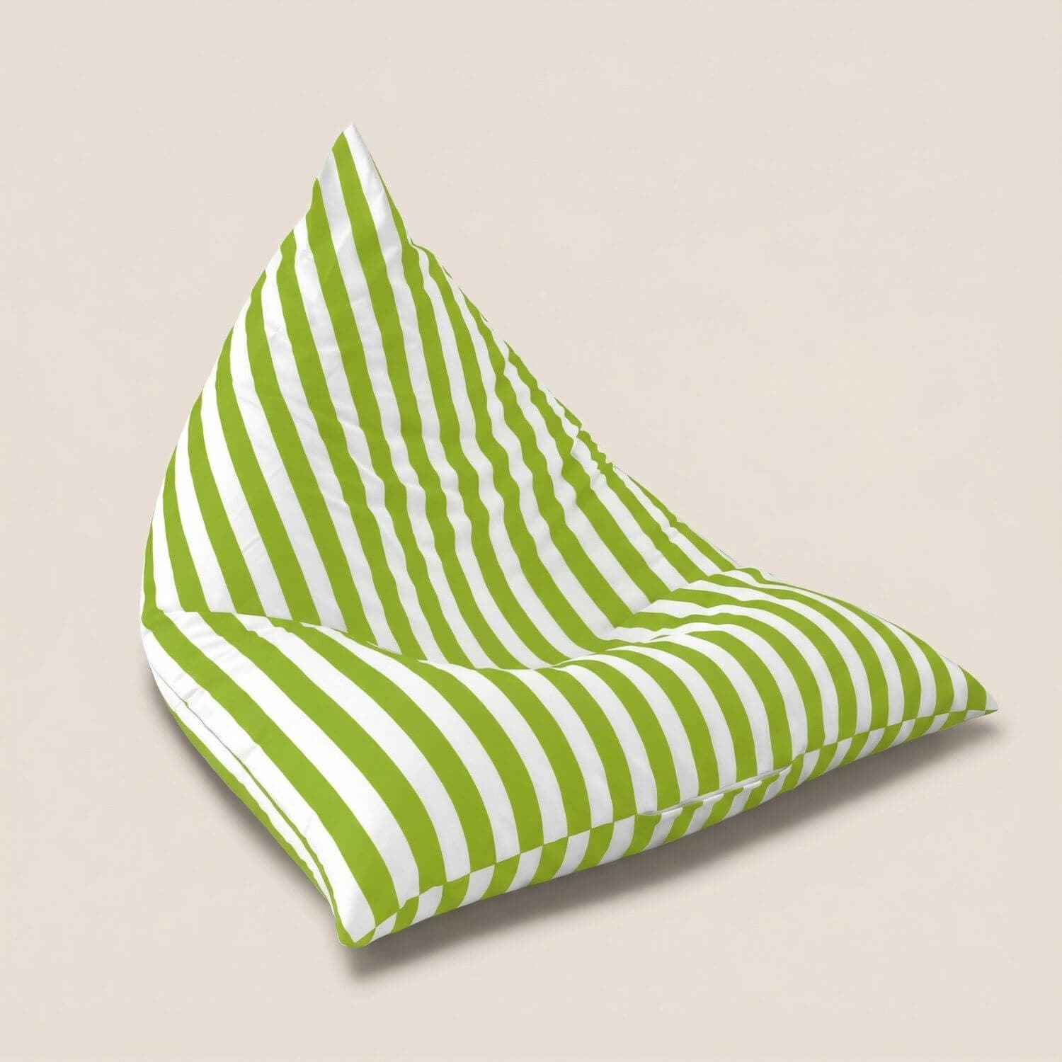 Pouf extérieur rayé | Nomaï Vert