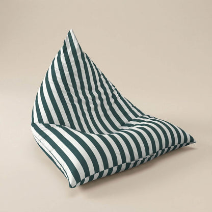 Pouf extérieur rayé | Nomaï Vert foncé