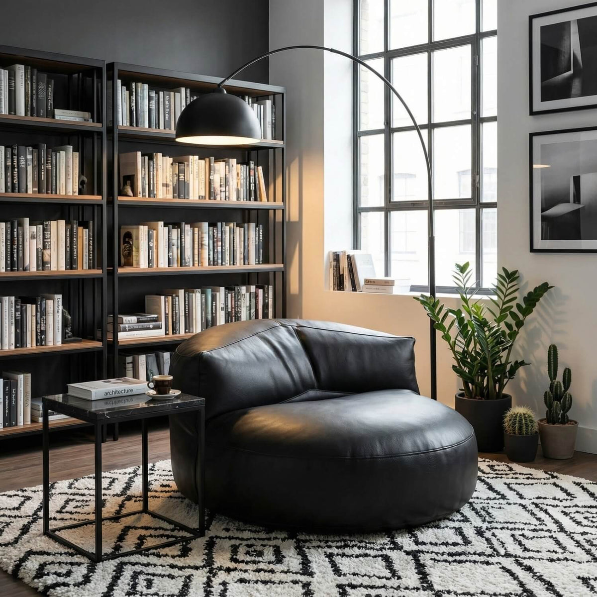 Pouf fauteuil bas arrondi | Nomaï
