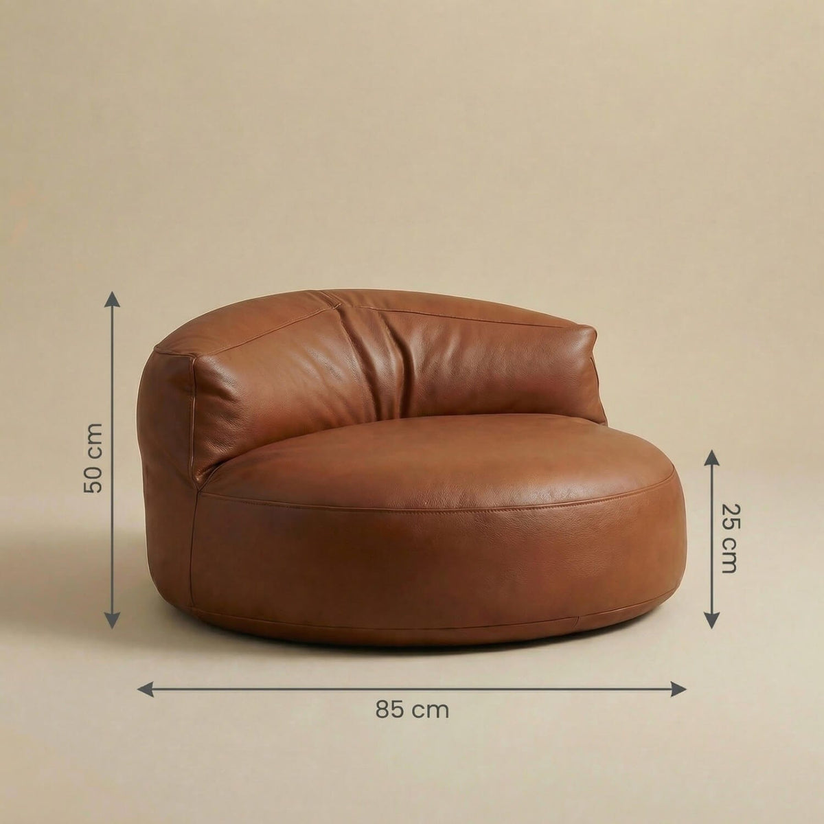 Pouf fauteuil bas arrondi | Nomaï