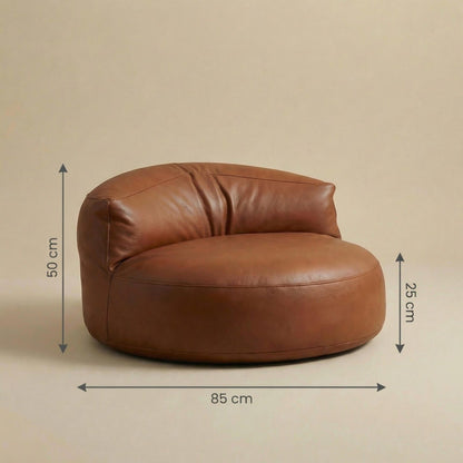 Pouf fauteuil bas arrondi | Nomaï